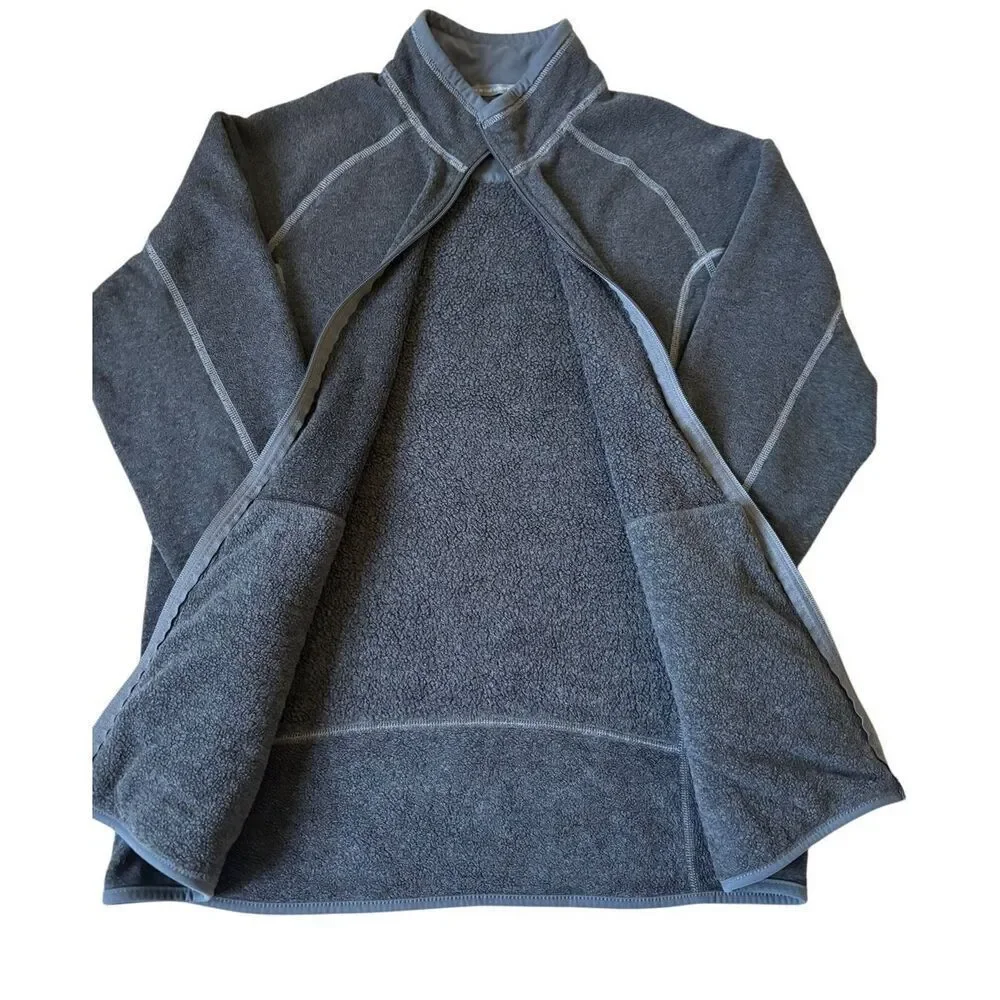 Kuhl Alfpaca Fleece Full Zip Up Jacket Sweater size L Gray - Picture 7 of 10
